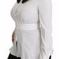 Dolce & Gabbana Black White Decorative Buttons Tops Shirt Blouse