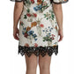 Dolce & Gabbana White Lace Floral Vase Shift Mini Dress