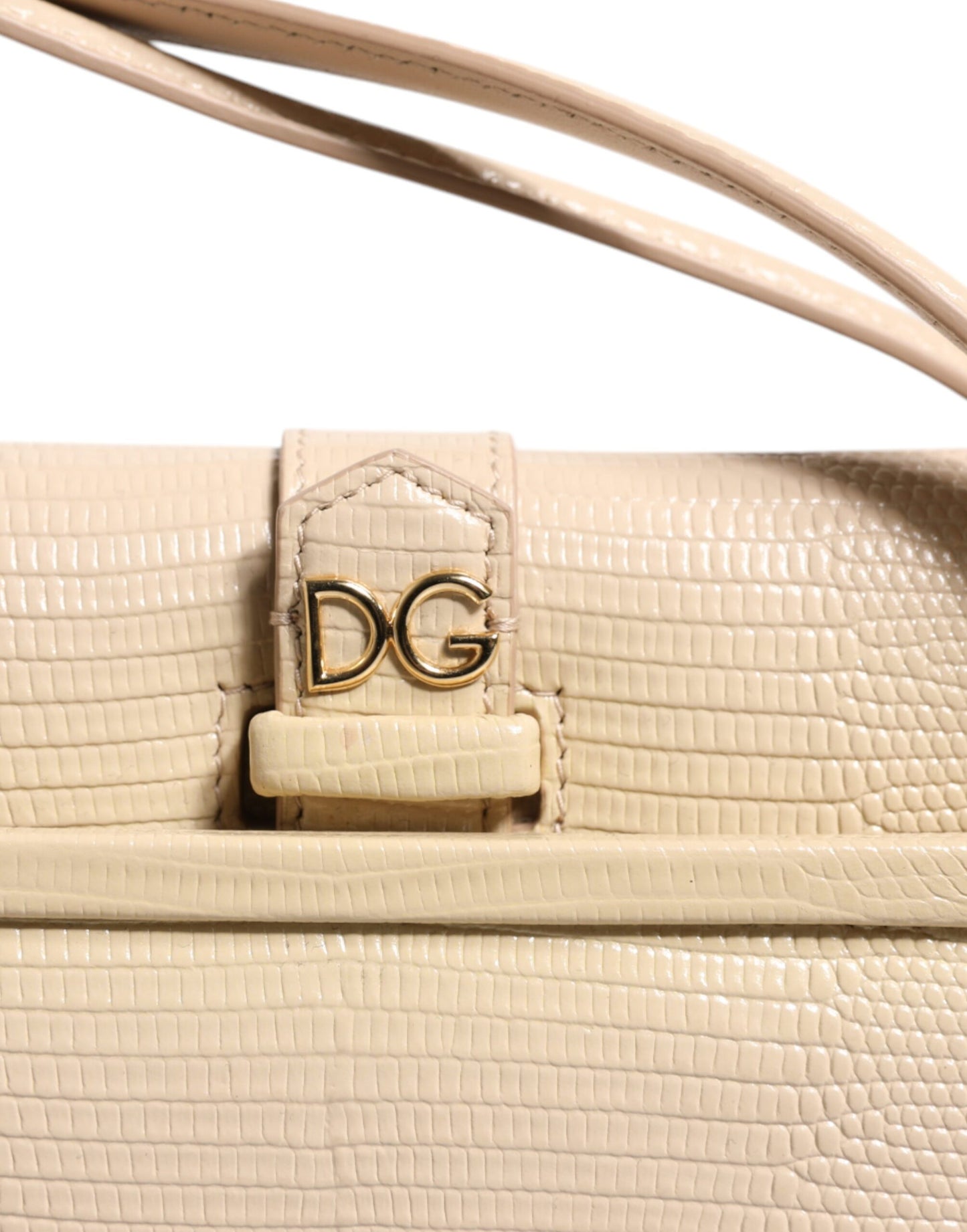 Dolce & Gabbana Beige Leather Ingrid Top Handle Shoulder Bag