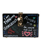 Dolce & Gabbana Black Graffiti Print Clutch Crossbody Bag