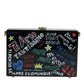 Dolce & Gabbana Black Graffiti Print Clutch Crossbody Bag