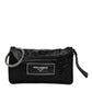 Dolce & Gabbana Black Fabric Logo Two Way Clutch Crossbody Bag