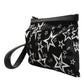 Dolce & Gabbana Black White Stars Pattern Clutch Pouch Bag