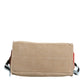 Dolce & Gabbana Beige Suede Leather Top Handle Duffle Bag