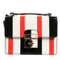 Dolce & Gabbana Multicolor Stripes Leather Crossbody Bag