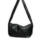 Dolce & Gabbana Black Leather Logo Plaque Shoulder Bag