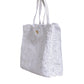 Dolce & Gabbana White Cordonetto Lace Beatrice Shopping Tote Bag