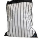 Dolce & Gabbana Black White Striped Polyester Drawstring Backpack Bag