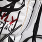 Dolce & Gabbana Black White Striped Polyester Drawstring Backpack Bag