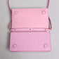 Dolce & Gabbana Pink Exotic Leather Logo Plaque Crossbody Bag