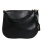 Dolce & Gabbana Black Leather Flap Saddle Shoulder Bag