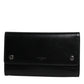 Dolce & Gabbana Black Leather Logo Embossed Crossbody Bag