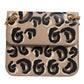 Dolce & Gabbana Beige DG Leopard Pattern Leather Crossbody Bag