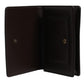 Dolce & Gabbana Brown Leather Bifold DG Logo Cardholder Sling Strap Wallet