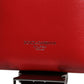 Dolce & Gabbana Red Leather Logo Zip Around Card Holder Wide Strap Wallet