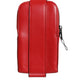 Dolce & Gabbana Red Leather Logo Zip Around Card Holder Wide Strap Wallet