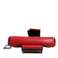 Dolce & Gabbana Red Leather Logo Zip Around Card Holder Wide Strap Wallet
