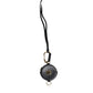 Dolce & Gabbana Black Round Leather DG Logo Coin Purse Lanyard Wallet