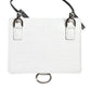 Dolce & Gabbana White Blue Leather Bifold Crossbody Sling Wallet