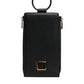 Dolce & Gabbana Black Leather Logo Plaque Neck Strap Card Coin Wallet