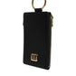 Dolce & Gabbana Black Leather Logo Plaque Neck Strap Card Coin Wallet