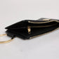 Dolce & Gabbana Black Leather Logo Plaque Neck Strap Card Coin Wallet