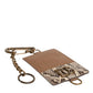 Dolce & Gabbana Brown Exotic Leather Card Holder DG Logo Plaque Wallet