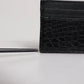 Dolce & Gabbana Black Leather Card Holder Case DG Logo Plaque Wallet