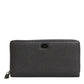 Dolce & Gabbana Dark Gray Leather DG Logo Zip Around Continental Wallet