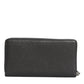 Dolce & Gabbana Dark Gray Leather DG Logo Zip Around Continental Wallet