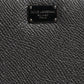 Dolce & Gabbana Dark Gray Leather DG Logo Zip Around Continental Wallet