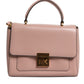 Michael Kors Pink Leather Logo Plaque Crossbody MINDY Satchel Bag