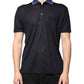 Dolce & Gabbana Blue Silk Collared Short Sleeves Polo T-shirt