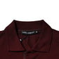 Dolce & Gabbana Maroon Collared Short Sleeves Polo T-shirt