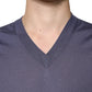 Dolce & Gabbana Gray Cashmere V-neck Men Pullover Sweater