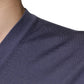 Dolce & Gabbana Gray Cashmere V-neck Men Pullover Sweater