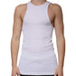 Dolce & Gabbana White Cotton Sleeveless Round Neck Tank T-shirt