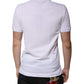 Dolce & Gabbana White Collared Short Sleeves Polo T-shirt