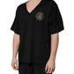 Dolce & Gabbana Black Cotton Logo Vneck Short Sleeve T-shirt