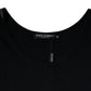 Dolce & Gabbana Black Cotton Sleeveless Round Neck Tank T-shirt