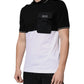 Dolce & Gabbana Black White Cotton Short Sleeves Polo T-shirt