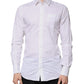 Dolce & Gabbana White Cotton Long Sleeves GOLD Dress Shirt