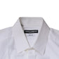 Dolce & Gabbana White Cotton Long Sleeves GOLD Dress Shirt