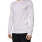 Dolce & Gabbana White Silk Crew Neck Men Pullover Sweater