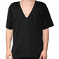 Dolce & Gabbana Black Cotton V-neck Short Sleeves T-shirt