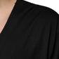 Dolce & Gabbana Black Cotton V-neck Short Sleeves T-shirt