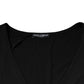 Dolce & Gabbana Black Cotton V-neck Short Sleeves T-shirt