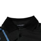 Dolce & Gabbana Black Logo Print Collared Cotton Polo T-shirt