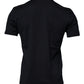 Dolce & Gabbana Blue Cotton Angel Print Short Sleeves T-shirt
