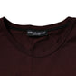 Dolce & Gabbana Brown Logo Print Cotton Crew Neck T-shirt